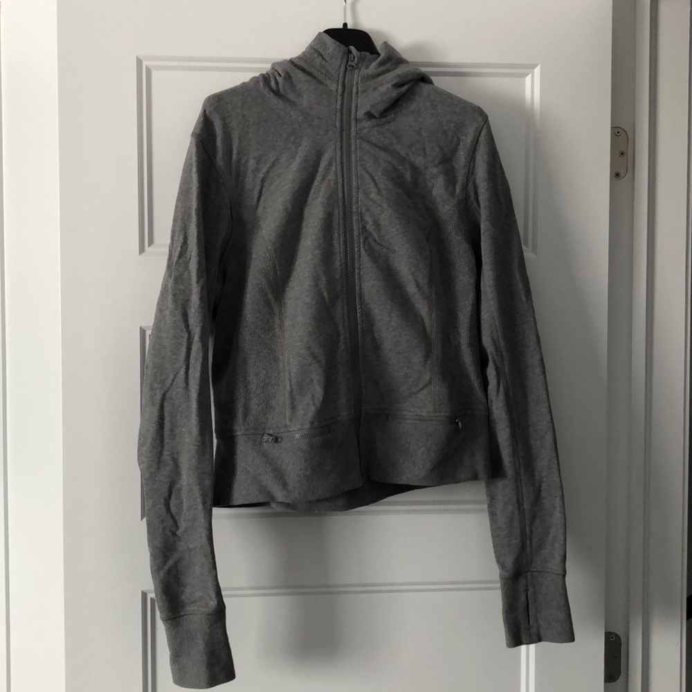 Lululemon light cotton hoodie size 10 light grey
